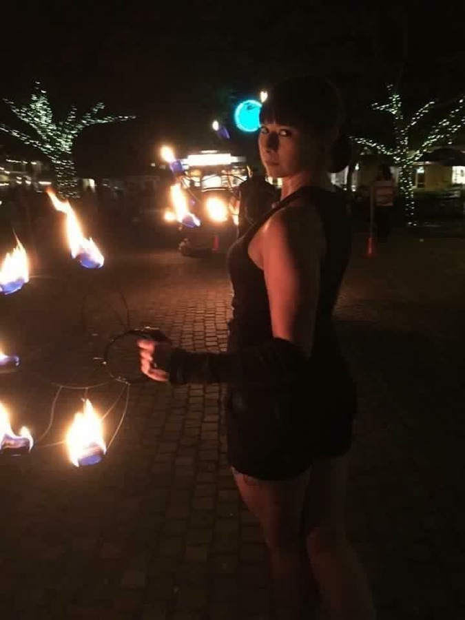 Lotus flames in blue