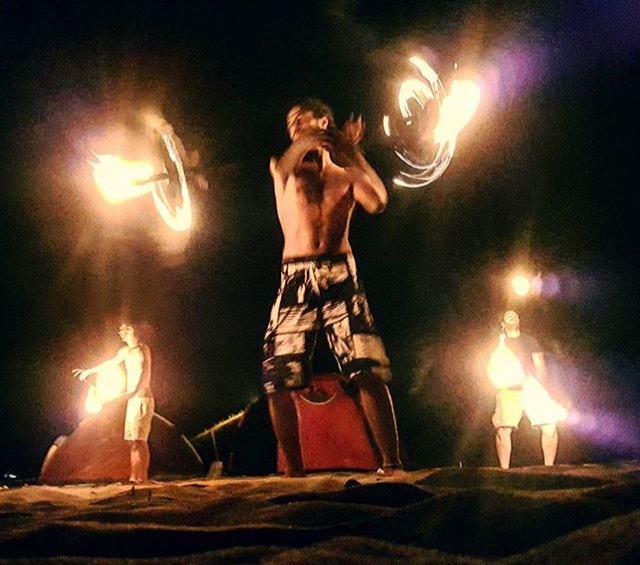 Gragon staff, poi and torches