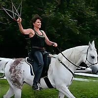Riding Skeeter with fire for the time