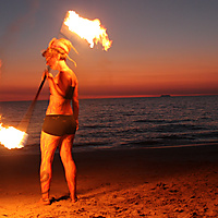 Sunset fire