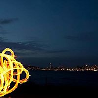 Seattle Waterfront Fire Poi