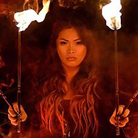 lady with fire