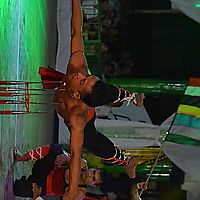 Lay down on spears
