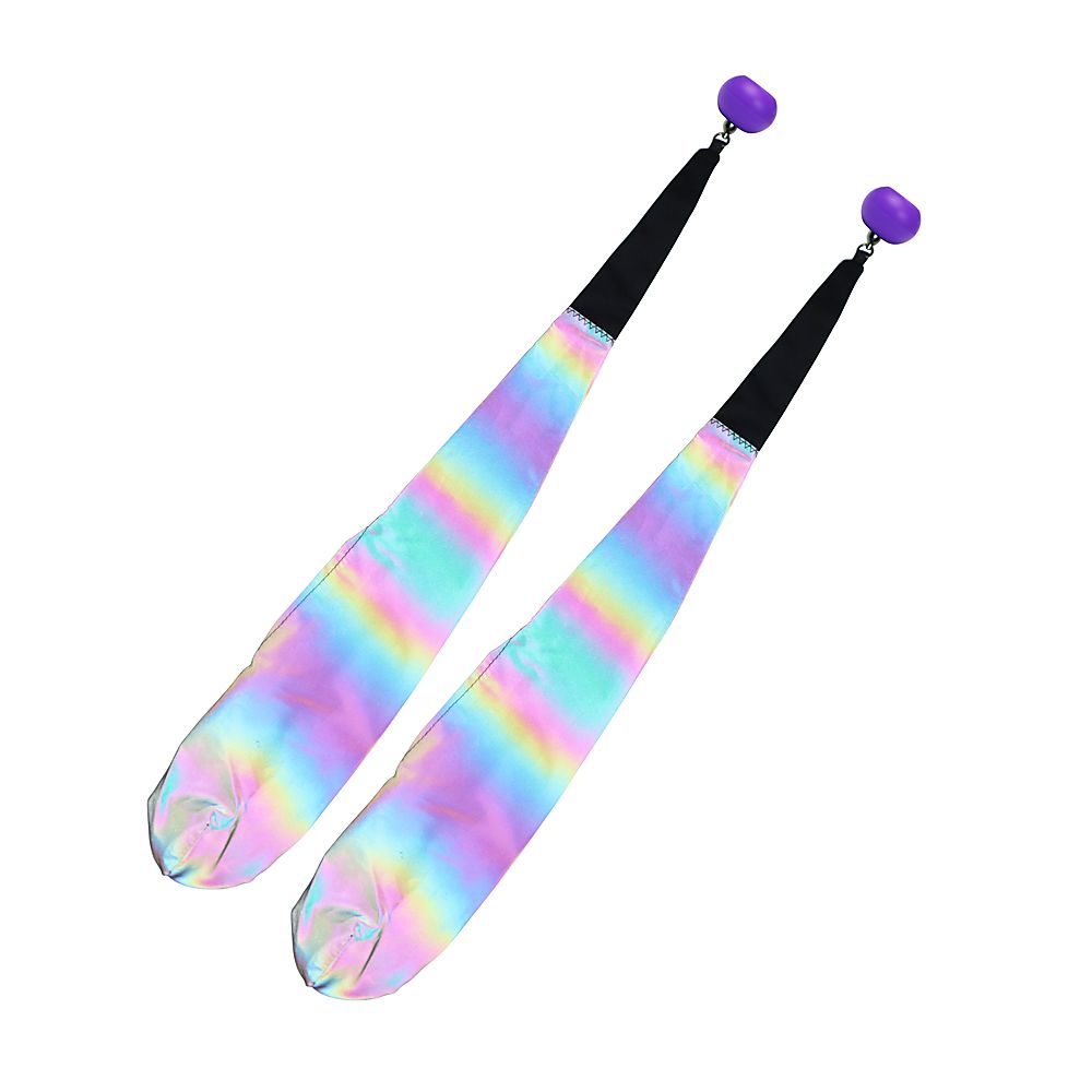 Pair of Rainbow Full Reflective Pro Poi
