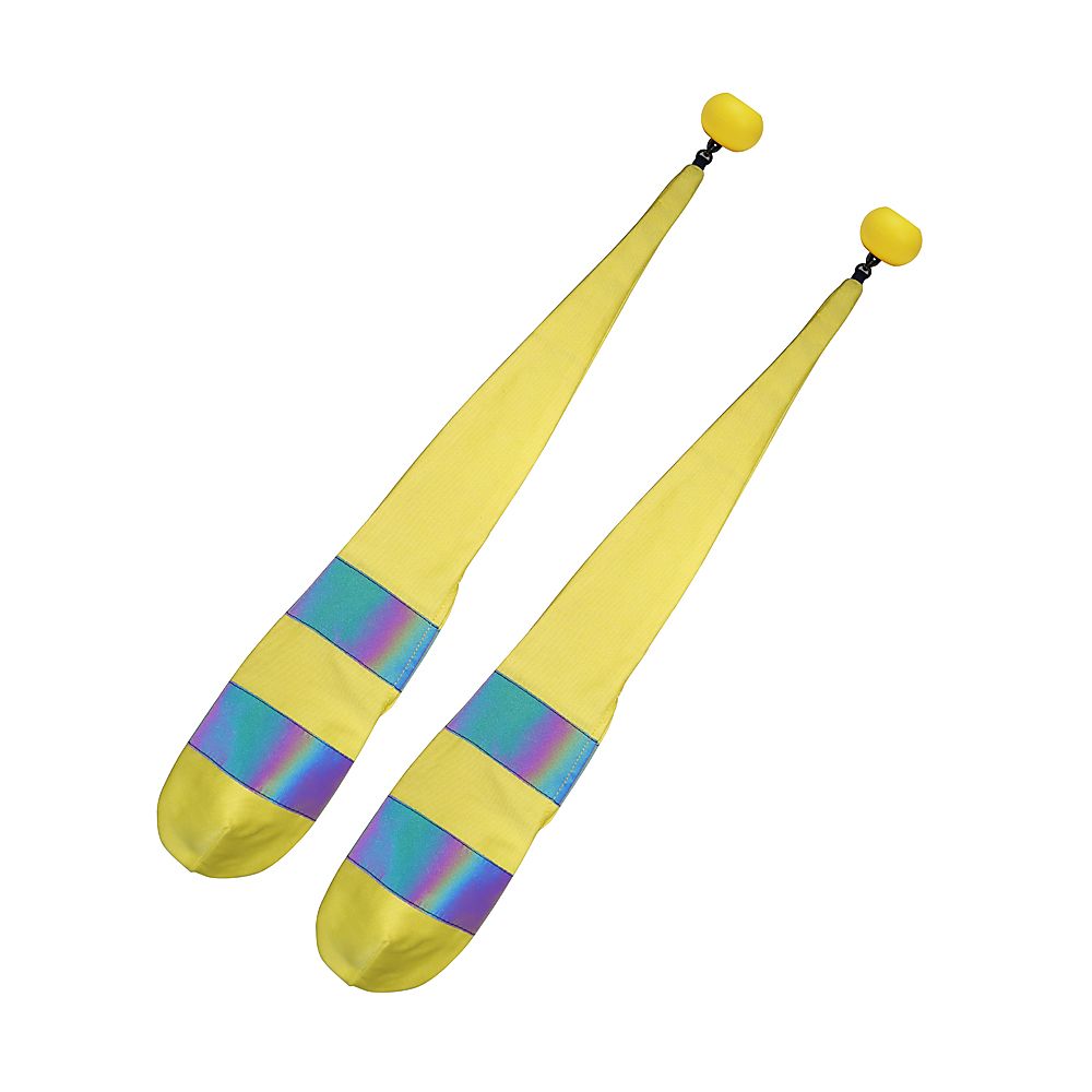 Pair of Pro Rainbow Reflective Stripe Poi