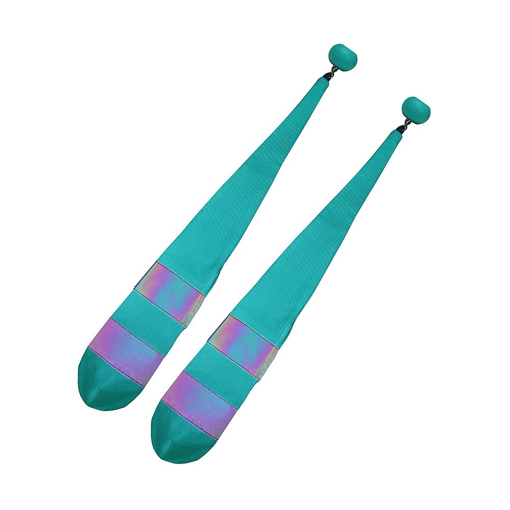 Pair of Pro Rainbow Reflective Stripe Poi