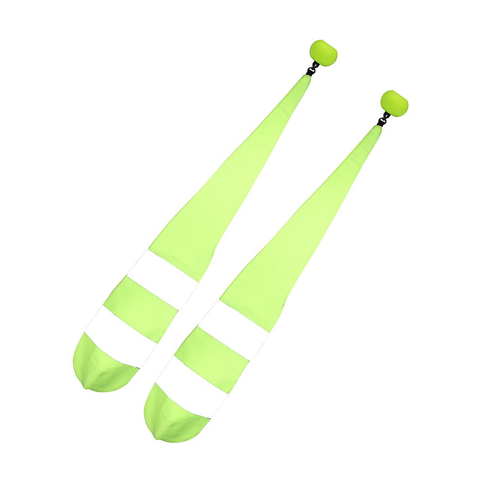 Pair of Pro Knob Grey Reflective Stripe Poi