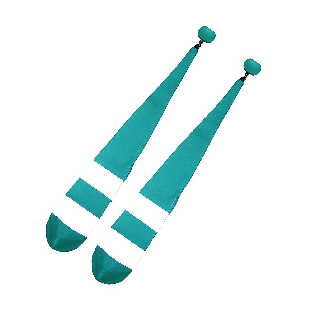 Pair of Pro Knob Grey Reflective Stripe Poi