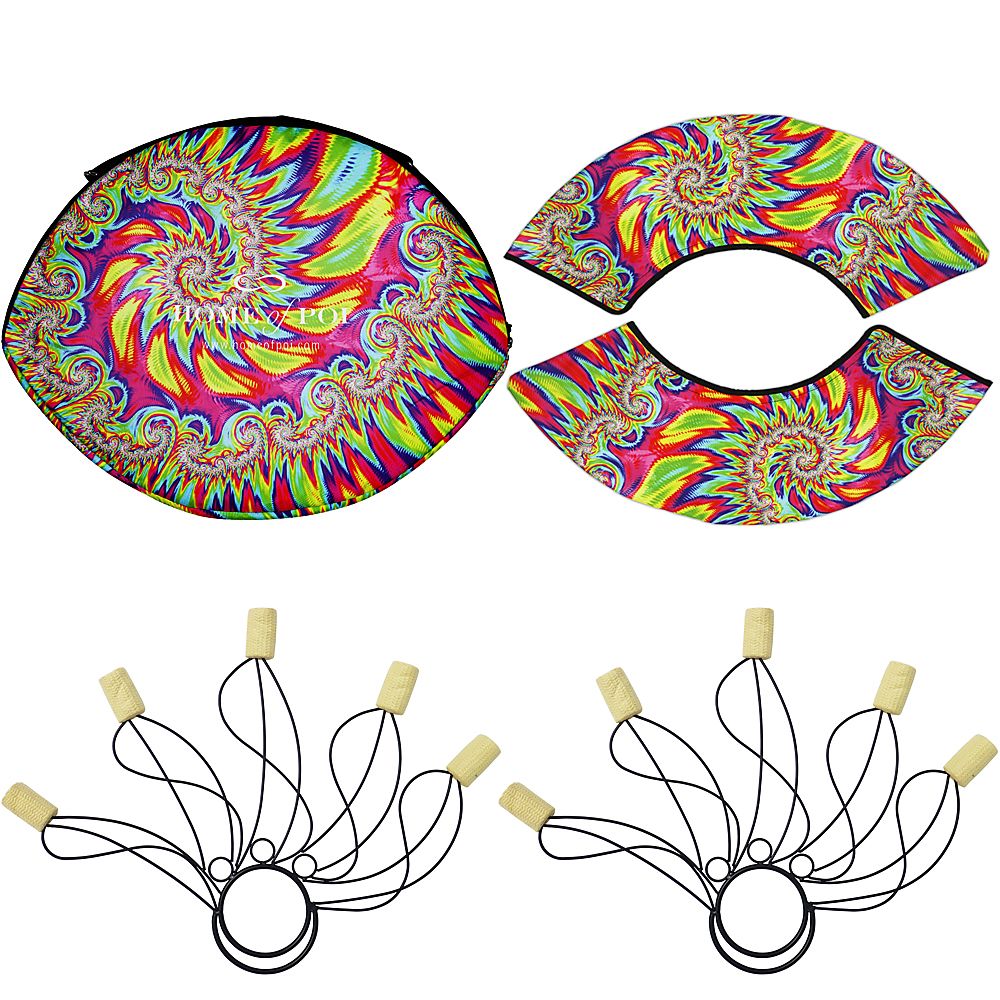 Pair of Whirly Fire Fans with Carry Bag