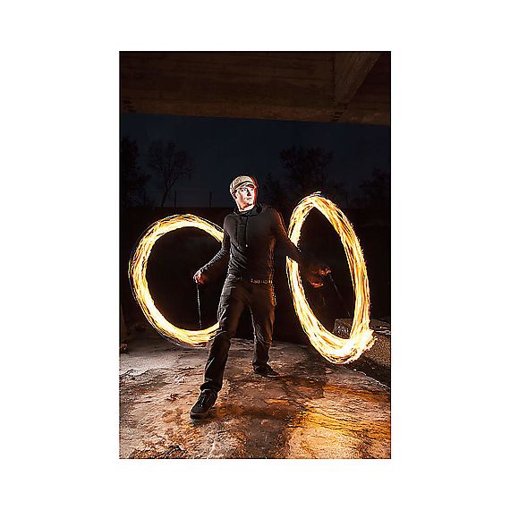 Pair of Pro Technora Medium Monkey Fist Fire Poi