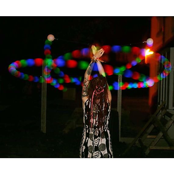 Cathedral Fire Poi Medium and 11 Mode Multi-Function LED Poi set