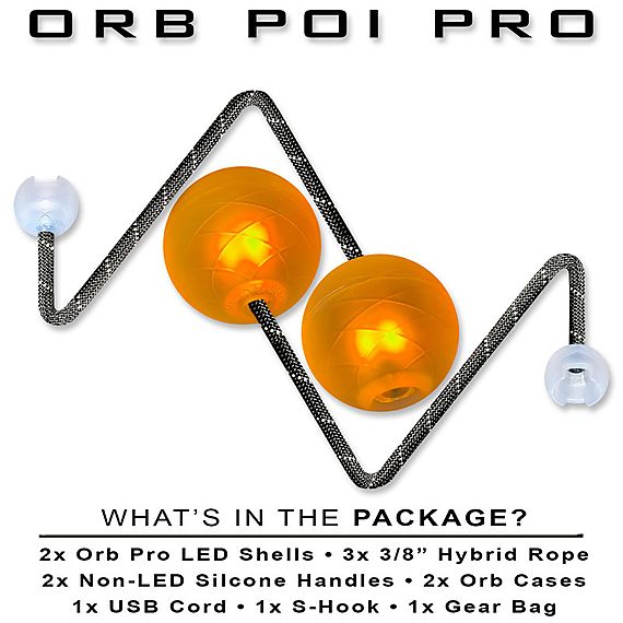 Pair of OrbPoi Pro LED contact Poi