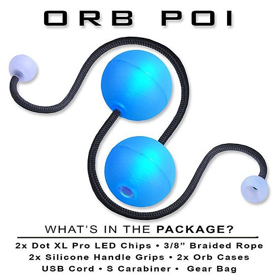 Orb Poi LED Contact Poi Set