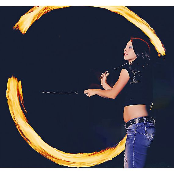 Pair of Pro Extra Large Cathedral Fire Poi