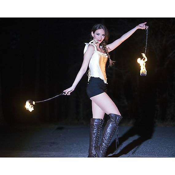 Pair of Pro Extra Large Cathedral Fire Poi