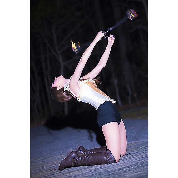 Cathedral Fire Poi Medium and 11 Mode Multi-Function LED Poi set