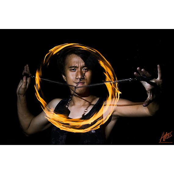 Cathedral Fire Poi Medium and 11 Mode Multi-Function LED Poi set