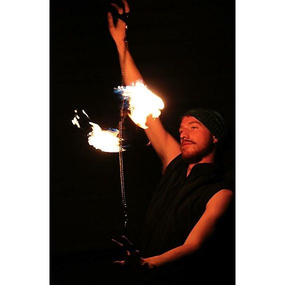 Monkey Fist DIY Fire Poi kit with chains