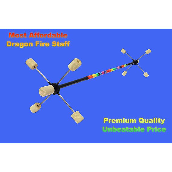 Ultimate Dragon - Fire Staff with 10 Head Design