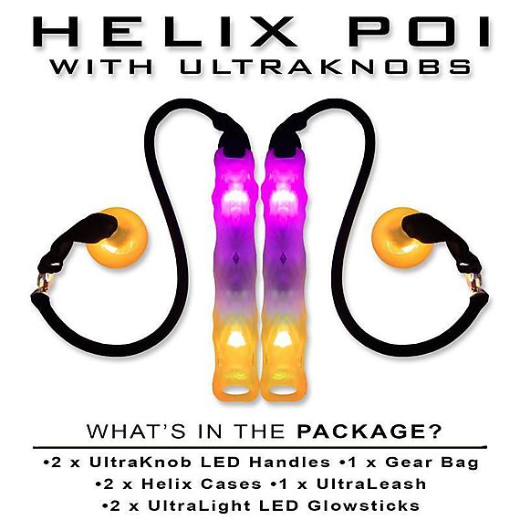 Helix LED Poi Set with UltraKnobs