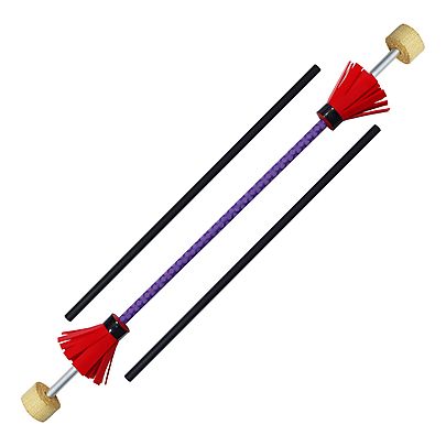  Devil Sticks, Set of Angel Flame Stick with Flowers