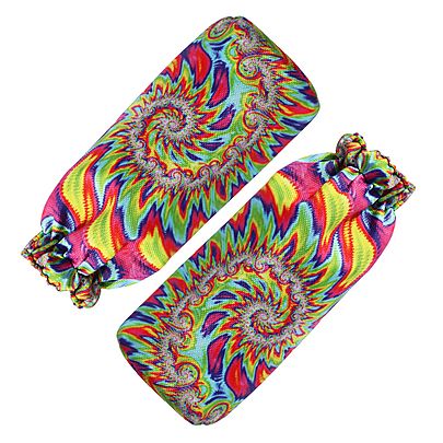  Staff Covers, Pair of Fire Head Covers Medium - Staff 4 inches