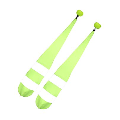  Parts, Pair of Pro Knob Grey Reflective Stripe Poi