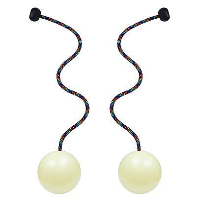  Contact Pendulum Poi, Pair of Max Static Glow Contact Poi