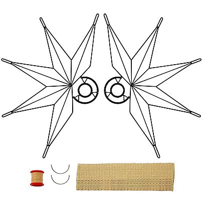  Large Fire Fans, Pair of Nautical Fire Fans with 2inch Wick Kit - Make Your Own