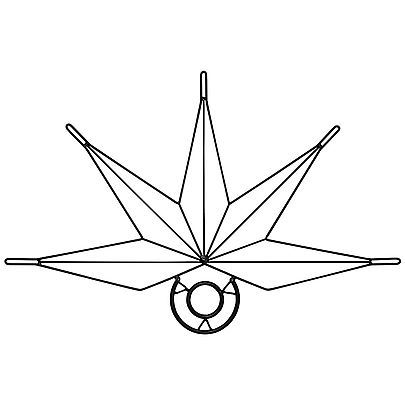  Parts, Single Nautical Fire Fan Frame