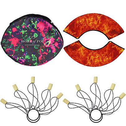  All Fans, Pair of Whirly Fire Fans with Carry Bag