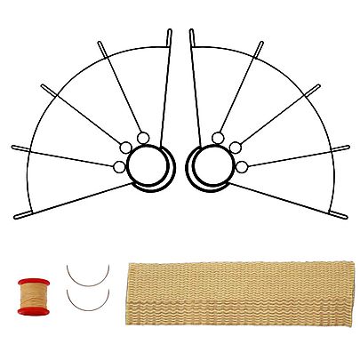  5 Finger Fire Fans, Pair of Large Ring Fire Fans with 2 inch wick Kit - Make Your Own