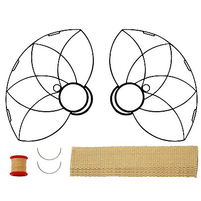  Make your own Fire Fan Kits, Pair of Lotus Petal Fire Fans with 2 inch wick Kit - Make Your Own