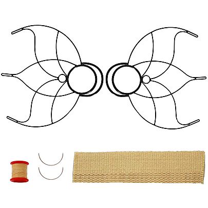  Make your own Fire Fan Kits, Pair of Small Lotus Fire Fans 50mm Wick