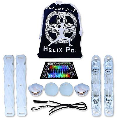 Helix LED Poi Set with UltraKnobs