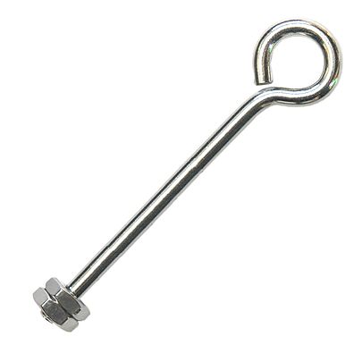 Single Stainless Steel 4.75 Inch 120mm Eyebolt with 2 Nuts