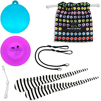  Pro Bright LED Poi, Pair of Pro-Bright LED Poi