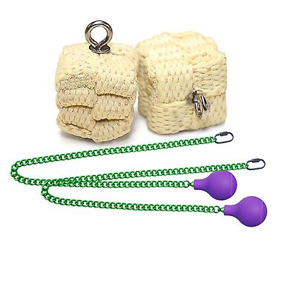  Block Fire Poi, Pair of Pro Medium Block Fire Poi