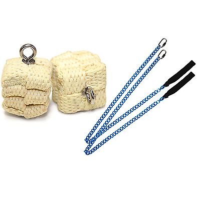  Block Fire Poi, Pair of Pro Medium Block Fire Poi