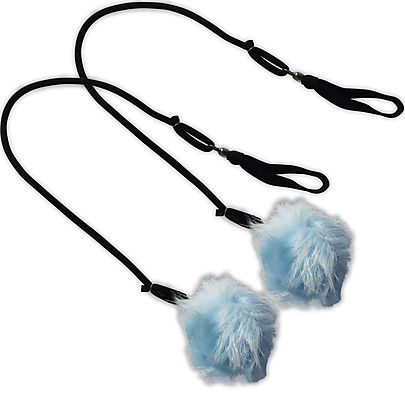 1 x Pair of Fluffy Poi with Pro Strap Cole Cord