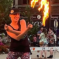 Lotus fire fans size medium