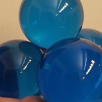 Colored acrylic contact juggling balls